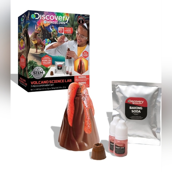 Discovery #MINDBLOWN 7-Piece Volcano Science Lab Ages 8+ - Picture 3 of 4